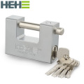 84mm/94mm Heavy Duty Nickel Plated Armored Rectangular solid steel Padlock With Computer key